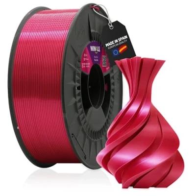 Image of WINKLE Silk PLA Filament (Silk) Ruby Pink 3D Printer 1.75mm 1kg Silky Smooth Finish Dimensional Accuracy 1 kg Spool