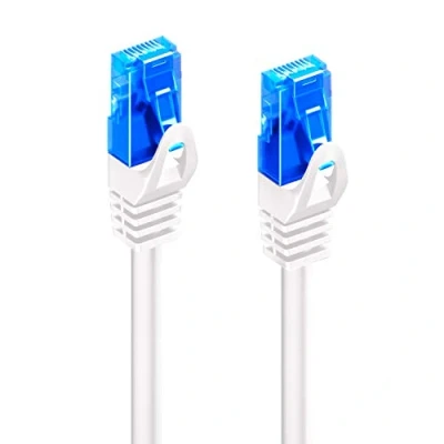Image of ewent Ethernet Network Patch Cat.5e U/UTP cable transmission up to 1Gigabit, 2 RJ45 connectors, PVC cable, CCA, AWG 26/7. Ideal for fiber optic with Gigabit/LAN regi, 5 m. White