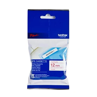 Image of Brother M K232BZ Red on white Roll (1.2 cm x 8 m) 1 cassette(s) non laminated tape for P Touch PT 55, 65, 75, 85, 90, BB4