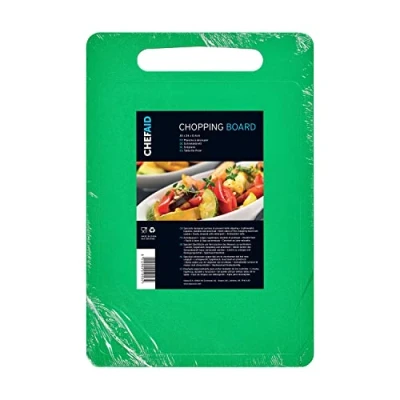 Image of CHEF AID POLY CHOPPING BOARD GREEN 35 X 25 0.4 CM