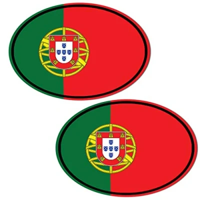 Image of Biomar Labs® 2 x Vinyl Stickers Decals Portugal National Portuguese Flag Car Motorcycle Helmet B 208