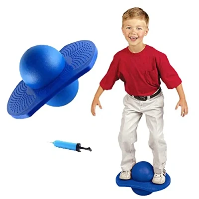 Image of XINCHIA Pogo Ball Hopper,Jumping Bouncing Space Hopper Balance Jump Explosion Proof Thicken Fitness Exercise Bounce Body Training Assistant for Losing Weight Coordination