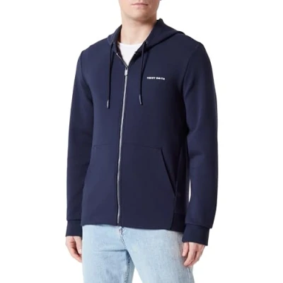 Image of Teddy Smith Men&#039;s Neopren Giclass Pullover, Total Navy, XL