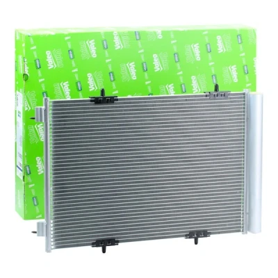 Image of 3637002 Condenser VALEO 818015 with dryer Aluminium 524mm R1234yf CITROËN: DS3 Hatchback, C3 II, III, PEUGEOT: 2008 Estate, 207 Hatchback