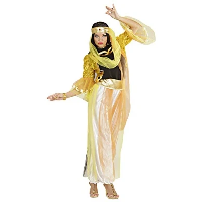 Image of Ladies Harem Dancer Gold Costume Extra Large UK 18 20 for Middle East Indian Arab Fancy Dress