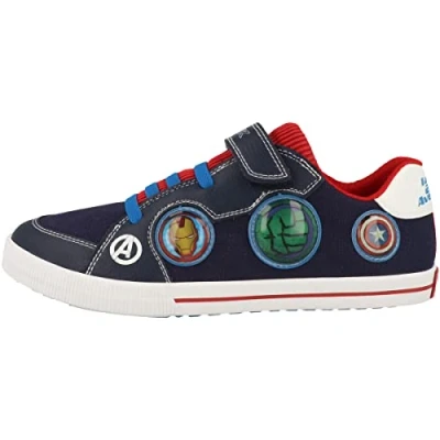 Image of Geox J Kilwi Boy Sneaker, Navy red, 2.5 UK