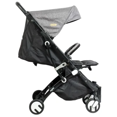 Image of Looping SQUIZZ 3 Compact Travel Stroller From Birth, Folding 1 Hand Intense Grey