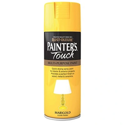 Image of Rust Oleum AE0040047E8 400ml Painter&#039;s Touch Spray Paint Marigold Gloss