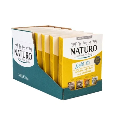 Image of Naturo Adult Dog Light Chicken with Rice and Vegetables, 400g X7