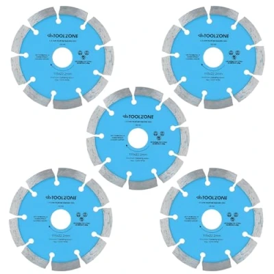 Image of 115mm x 8mm Mortar Raking Diamond Pointing Disc Blade Masonry 4 1/2 5pk