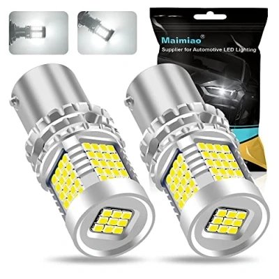 Image of 2Pcs 1156 BA15S P21W Led Bulb, Canbus Error Free No Hyper Flash 89 SMD Super Bright Low Power for Reverse Lights (White)