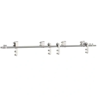 Image of Sliding Door Hardware Kit 200 cm Stainless Steel Silver Vidaxl