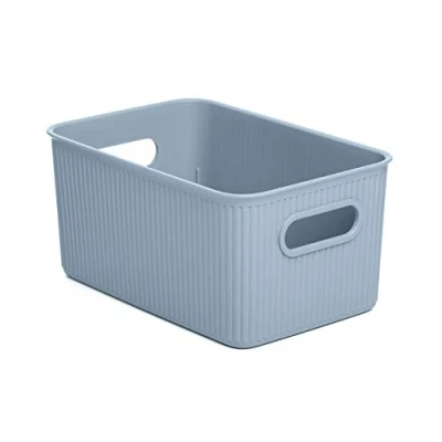 Image of Tatay Storage Box Baobab, 5L Capacity, Polypropylene, BPA free, Mist Blue . Measures 18.1 x 27.2 13 cm