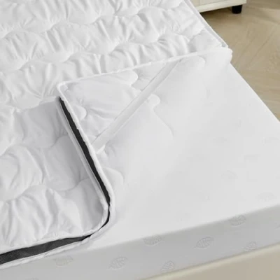 Image of Good Nite Single Mattress Topper Polyester HollowFiber with Elasticated Corner Straps Cover Pad 6cm Thick (90 x 190 6cm)