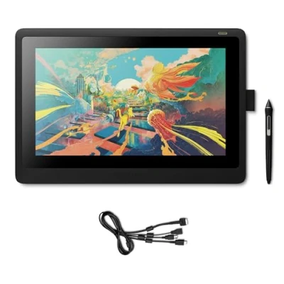 Image of Wacom Cintiq 16 Drawing Tablet with Screen, Stylus Pen Battery free &amp; Pressure sensitive, Compatible Windows Mac, Full HD Resolution, Perfect for Drawing, Graphics or Remote Working