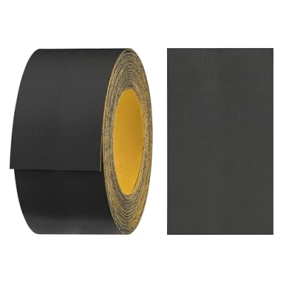 Image of haggiy Melamine Edging Tape, Self Adhesive, 40 mm x 5 m, Secure Hold without Ironing Thanks to Acrylic Edge Banding, Veneer for Shelves/Wooden Panels (Macchiato Walnut)