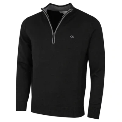 Image of Calvin Klein Mens 1/2 Zip CK Golf Sweater Graphite Marl XXXXL