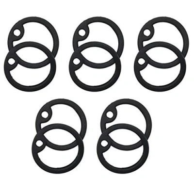 Image of Tactical Rubber Dog Tag Silencers U.S. Military Army Navy Airsoft GI ID Durable (10 Silencers) (Black)