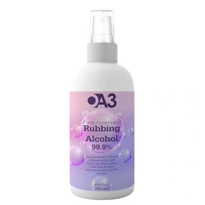 Image of Isopropanol IPA 99% Pure 250ml Rubbing Alcohol for Cleaning, Medical Use, Electronics, Glass, De Icer, and Painting
