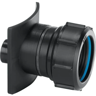 Image of McAlpine 3&quot;/82mm x 1�&quot; Outlet Two Piece Cast Iron Soil Pipe Boss Connector BOSS90TCAST BL