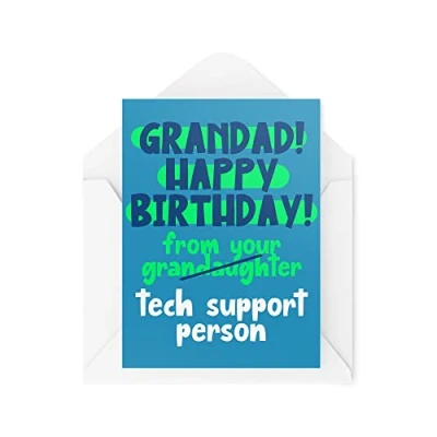 Image of Funny Novelty Greeting Cards Happy Birthday From Your Grandaughter Grandad Grandparent Banter Best Friend Joke CBH1250