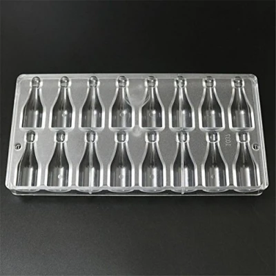 Image of VALINK DIY 3D Bottle Shaped Plastic Polycarbonate Chocolate Molds, Candy Decorating Moulds, Bakeware Pan, Baking Cake Tools, Bar Mould, Ice Tray 13.5cm x 27cm 2.5cm