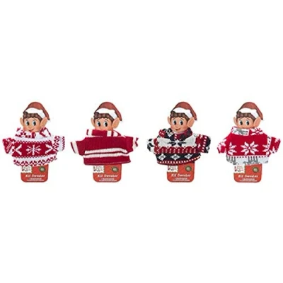 Image of Christmas Jumper for your Elf, Elves Behaving Badly Chrismassy Sweater Top (ONE)