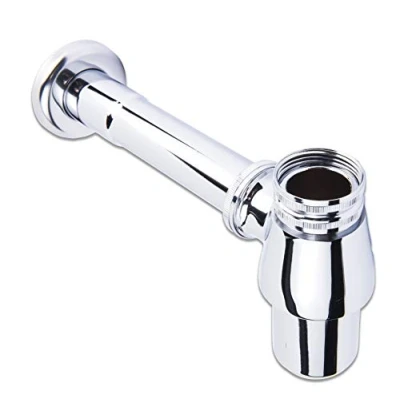 Image of Aquariss Chrome Bottle Trap Basin Waste Bathroom Sink Pipe Adjustable Height &amp; Outlet