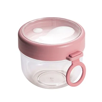 Image of Dubbulon Overnight Oats Jars Yogurt Cup Reusable Breakfast Pots with lids And spoons, Cereal Snack Lunch Box Oatmeal Travel Meal Prep Food Container