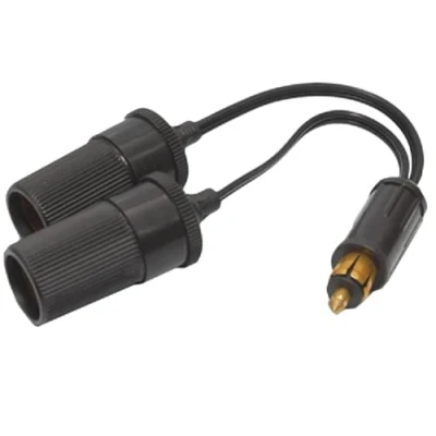Image of K M Electronics Hella Plug 2 X Twin Cigar Cigarette Lighter SOCKETS Adaptor 12V 24V 12A