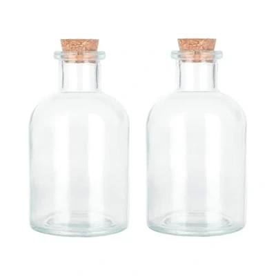 Image of Magic Season Decorative Glass Bottles 150 ml Round (2 Pcs)