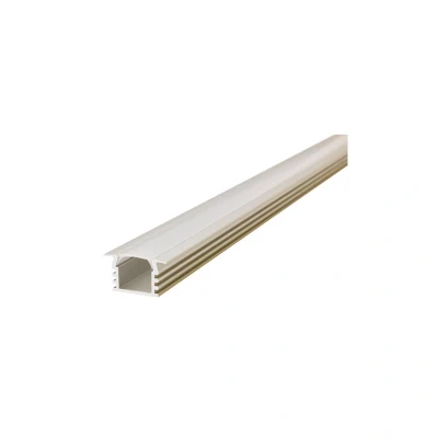 Image of Recessed Frosted Diffuser 22x12.2mm Aluminium Profile Rail 1 Metre Integral LED