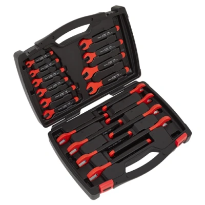 Image of Sealey Premier Insulated Open End Spanner Set 18pc VDE Approved