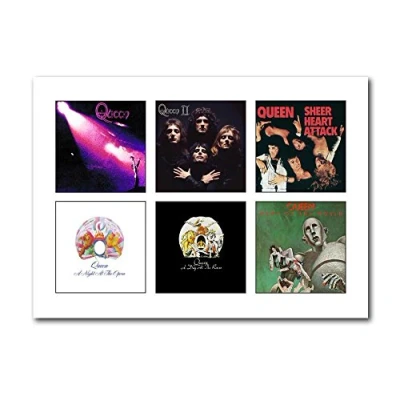 Image of Libretto Designs QUEEN Albums unframed A4 Art Print mini Poster