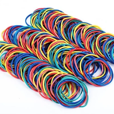 Image of Rubber Bands Coloured Elastic 400PcsThick Natural Heavy Duty Strong for Tie Dye, Hair Home, Pens, Crab,Catapults, Bills, Bank Paper, Office Supplies(38mm)