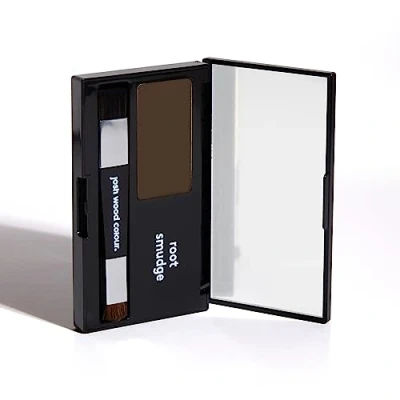 Image of Josh Wood Colour (Brown) Root Smudge with Two Ended Brush and Mirrored Compact Weightless Satin Powder Non Greasy Formula,Non Dye Alternative for Temporary Grey Hair Coverage, Apply to Dry