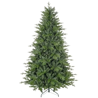 Image of HOMCOM 7 ft Artificial Christmas Tree with Metal Base Hinged Branches 830 886V01GN