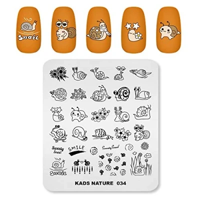 Image of KADS Nail Stamping Plate Coconut Tree Nature Template Image Design Plates for Art Decoration and DIY (NA034)