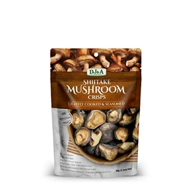 Image of DJ&amp;A SHIITAKE MUSHROOM CRISPS 30G 12 PACK PLANT BASED