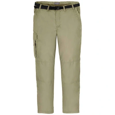 Image of Craghoppers Mens Expert Kiwi Tailored Trousers (Pebble Brown) Brown/Green Size 34 Short