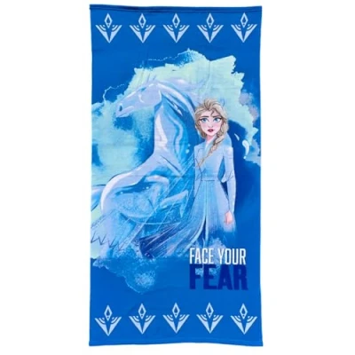 Image of CARTOON Frozen II Elsa and Nokk Beach Towel 140 x 70 cm Quick Dry Microfibre Polyester for Pool