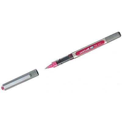 Image of Uni ball eye fine UB 157 rollerball pen liquid ink single PINK color
