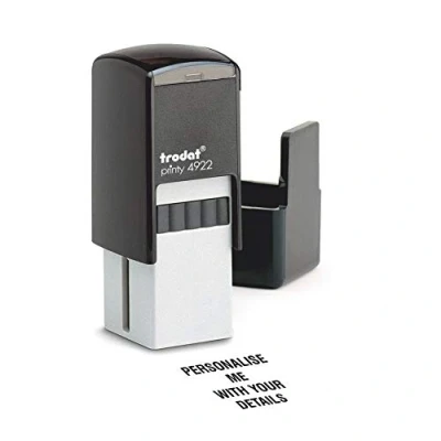 Image of Trodat Printy 4922 Personalised Custom Office, Business and Teacher Stamp 3 Lines of Text Impression Size 17 x mm Self Inking with 5 Ink Pad Colours to Choose from