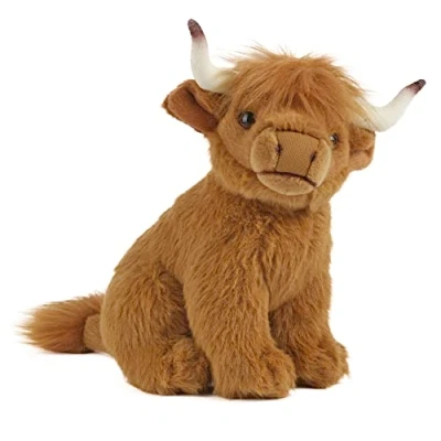 Image of Living Nature Small Highland Cow, Realistic Soft Cuddly Farm Toy, Naturli Eco Friendly Plush, 16cm