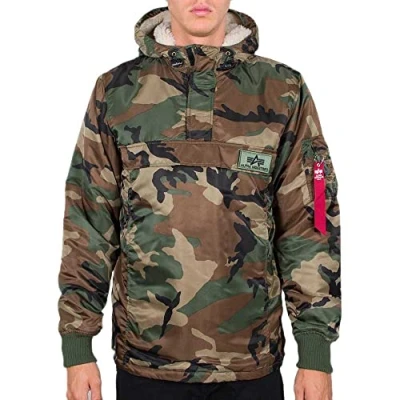 Image of Alpha Industries Men&#039;s HPO Anorak, Wdl Camo 65, M