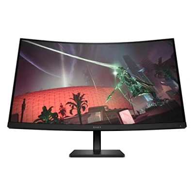 Image of HP OMEN 32c Curved Gaming Monitor, 31.5&#039;&#039; QHD VA 165hz, Console Compatible, 2x HDMI 2.0, 1x DisplayPort 1.4, AMD FreeSync Premium, Tilt &amp; height adjustments, VESA Mountable, Black