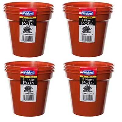 Image of Whitefurze 15 CM / 6&quot; Garden Pot Set, Terracotta