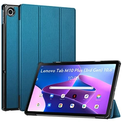 Image of FINTIE Case Compatible with Lenovo Tab M10 Plus 3rd Gen (2022 Release) 10.6 inch, Ultra Thin Flip Cover Auto Sleep/Wake and Kickstand Function, Navy