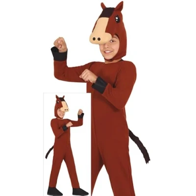 Image of FIESTAS GUIRCA Horse Boys Fancy Dress Costume Jumpsuit Kids Animal Costumes Age 5 6 Years
