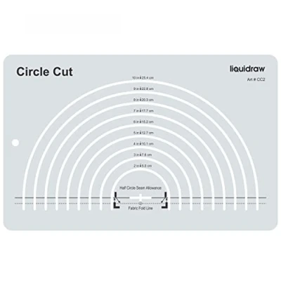 Image of Liquidraw Circle Cut Quilting Ruler, Acrylic Template
